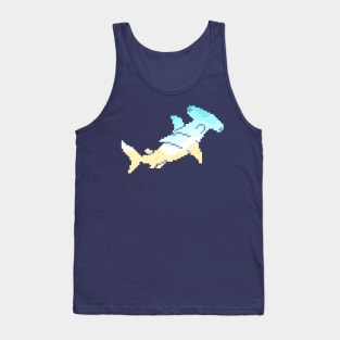 Modern Pixel Sea Hammerhead Shark Tank Top